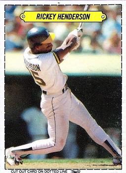 1983 Topps Stickers - Box Cards #NNO Rickey Henderson Front