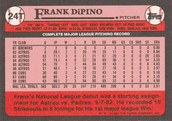 1989 Topps Traded #24T Frank DiPino Back