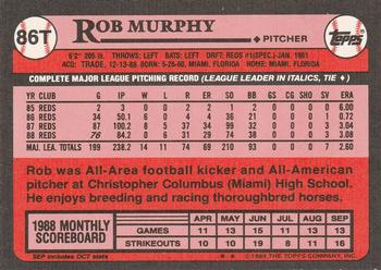 1989 Topps Traded #86T Rob Murphy Back