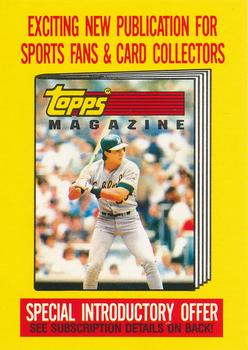1989 Topps Traded #NNO Topps Magazine Front