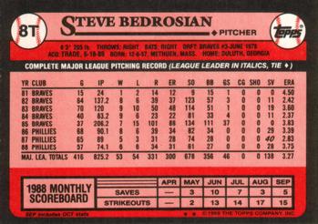 1989 Topps Traded #8T Steve Bedrosian Back