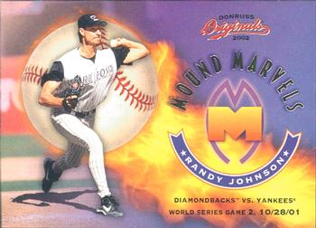 2002 Donruss Originals - Mound Marvels #MM-4 Randy Johnson  Front