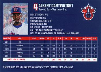 2016 Ottawa Champions #NNO Albert Cartwright Back