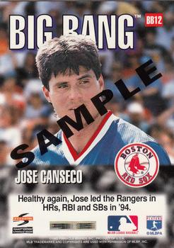 1995 Summit - Samples #BB12 Jose Canseco Back