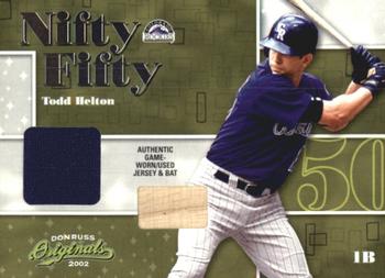 2002 Donruss Originals - Nifty Fifty Combos #NF-7 Todd Helton  Front