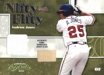 2002 Donruss Originals - Nifty Fifty Combos #NF-9 Andruw Jones  Front