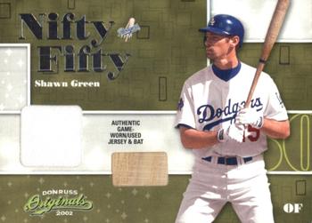 2002 Donruss Originals - Nifty Fifty Combos #NF-44 Shawn Green  Front