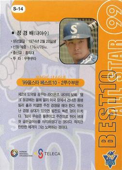 1999 Teleca - '99 All Star 10 Best #S-14 Kyoung-Bae Chung Back