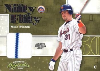 2002 Donruss Originals - Nifty Fifty Jerseys #NF-13 Mike Piazza Front