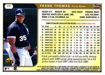 1999 Topps SuperChrome #28 Frank Thomas Back