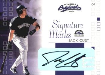2002 Donruss Originals - Signature Marks #SM-5 Jack Cust Front