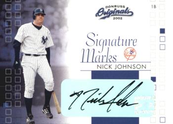 2002 Donruss Originals - Signature Marks #SM-6 Nick Johnson Front