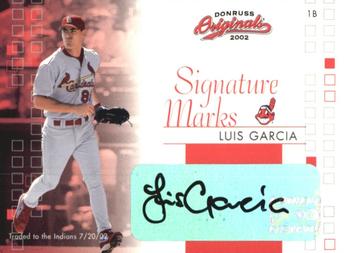 2002 Donruss Originals - Signature Marks #SM-9 Luis Garcia Front