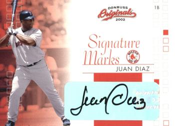 2002 Donruss Originals - Signature Marks #SM-21 Juan Diaz Front