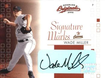2002 Donruss Originals - Signature Marks #SM-24 Wade Miller Front