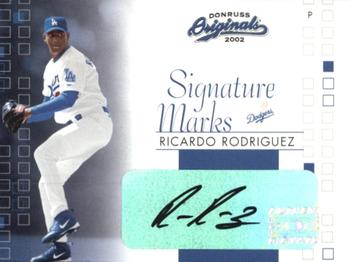 2002 Donruss Originals - Signature Marks #SM-27 Ricardo Rodriguez Front