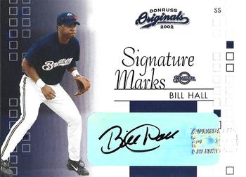 2002 Donruss Originals - Signature Marks #SM-36 Bill Hall Front