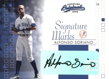 2002 Donruss Originals - Signature Marks #SM-49 Alfonso Soriano Front