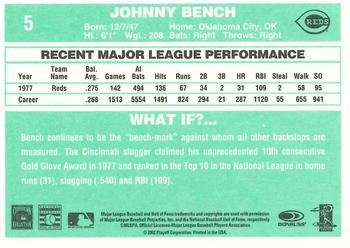 2002 Donruss Originals - What If 1978 #5 Johnny Bench Back