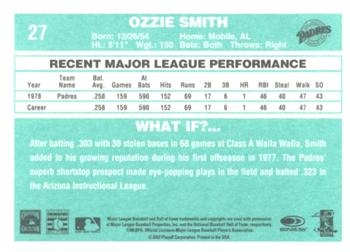 2002 Donruss Originals - What If 1978 #27 Ozzie Smith Back