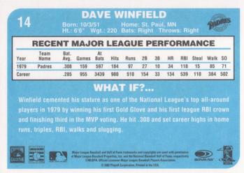 2002 Donruss Originals - What If 1980 #14 Dave Winfield Back