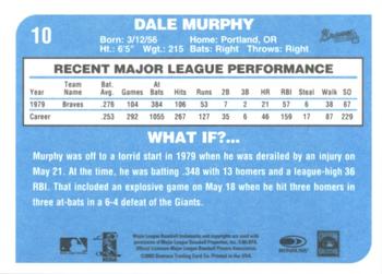 2002 Donruss Originals - What If 1980 #10 Dale Murphy Back