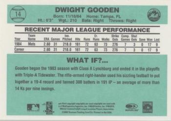 2002 Donruss Originals - What If Rookies #14 Dwight Gooden Back