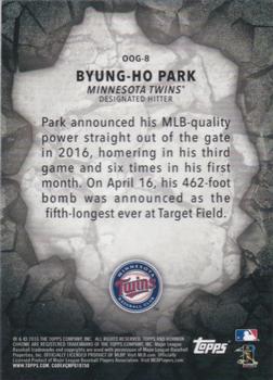2016 Bowman Chrome - Out Of The Gate #OOG-8 Byung-Ho Park Back