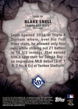 2016 Bowman Chrome - Out Of The Gate #OOG-10 Blake Snell Back