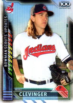 2016 Bowman Chrome - Scouts' Top 100 Updates #BSU-MC Mike Clevinger Front