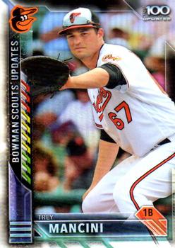 2016 Bowman Chrome - Scouts' Top 100 Updates #BSU-TM Trey Mancini Front