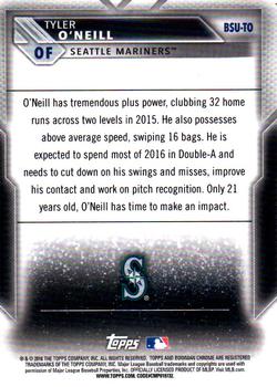 2016 Bowman Chrome - Scouts' Top 100 Updates #BSU-TO Tyler O'Neill Back