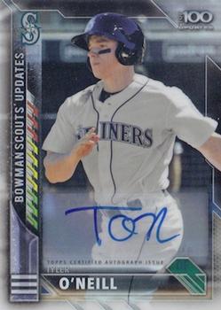 2016 Bowman Chrome - Scouts' Top 100 Updates Autographs #BSU-TO Tyler O'Neill Front