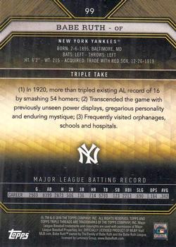 2016 Topps Triple Threads - Amber #99 Babe Ruth Back