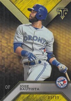2016 Topps Triple Threads - Gold #91 Jose Bautista Front