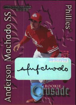 2002 Donruss The Rookies - Crusade Autographs #RC-18 Anderson Machado Front