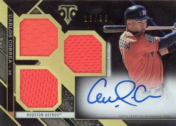 2016 Topps Triple Threads - Rookies and Future Phenoms Autographed Relics #RFP-CC Carlos Correa Front