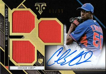 2016 Topps Triple Threads - Rookies and Future Phenoms Autographed Relics #RFP-CE Carl Edwards Jr. Front