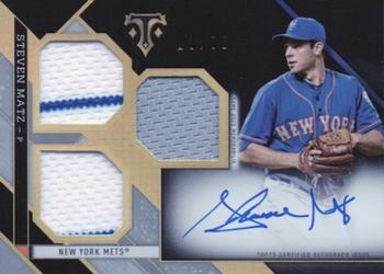 2016 Topps Triple Threads - Rookies and Future Phenoms Autographed Relics Silver #RFP-SM Steven Matz Front