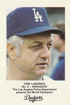 1982 Los Angeles Dodgers Police #NNO Tom Lasorda Front