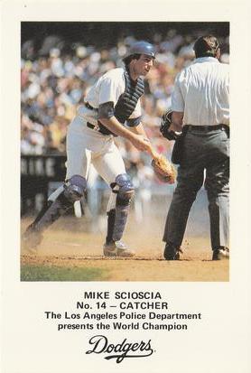 1982 Los Angeles Dodgers Police #NNO Mike Scioscia Front