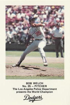 1982 Los Angeles Dodgers Police #NNO Bob Welch Front