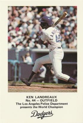 1982 Los Angeles Dodgers Police #NNO Ken Landreaux Front