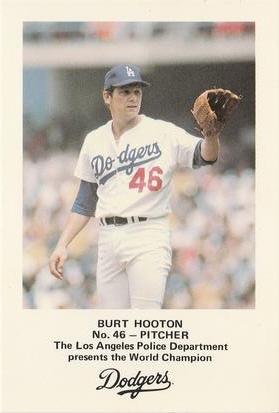 1982 Los Angeles Dodgers Police #NNO Burt Hooton Front