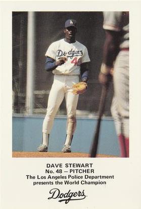 1982 Los Angeles Dodgers Police #NNO Dave Stewart Front
