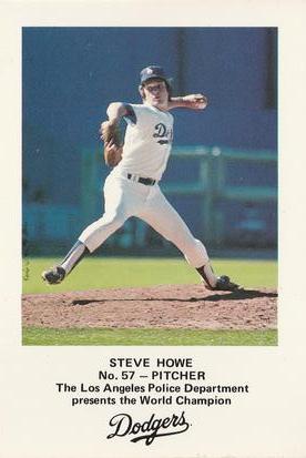 1982 Los Angeles Dodgers Police #NNO Steve Howe Front