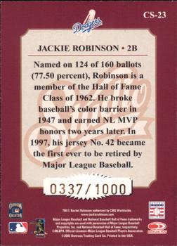 2002 Donruss Studio - Classic #CS-23 Jackie Robinson Back
