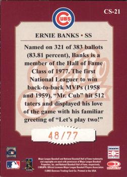 2002 Donruss Studio - Classic First Ballot #CS-21 Ernie Banks Back