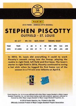 2016 Donruss Optic - Pink #36 Stephen Piscotty Back