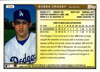 1999 Topps Traded and Rookies #T24 Bubba Crosby Back